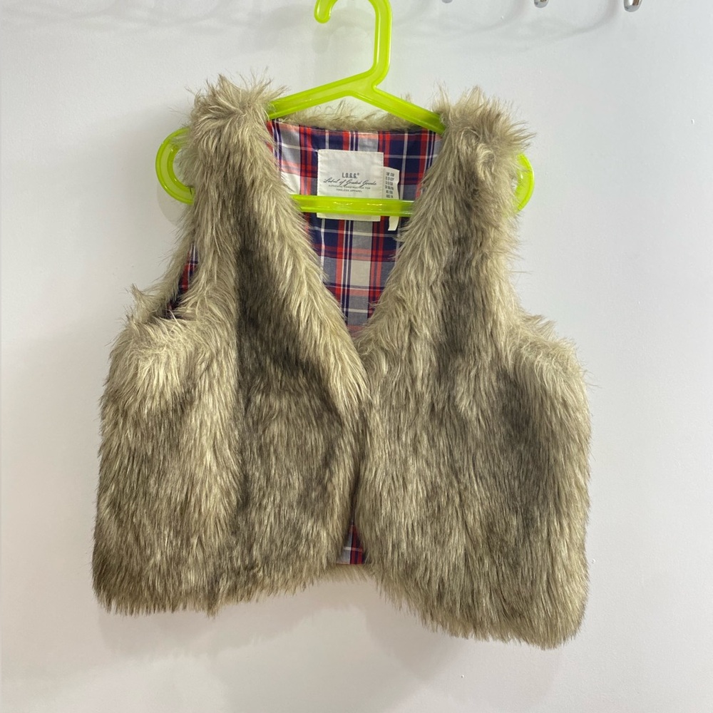 H&M Faux Fur Vest Size 12-13Y
